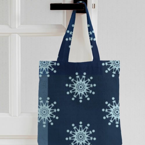 snow flakes AOP Totebag Zipper