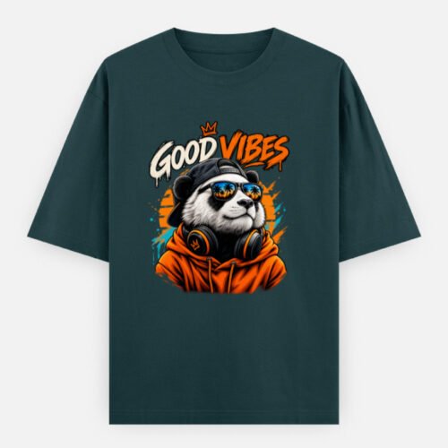 Panda Good Vibes Oversized Classic T-Shirt