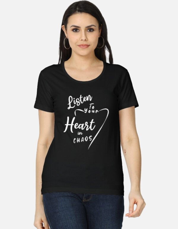 img_fbb5fe8b71434d.jpg Listen to your heart Women's T-Shirt